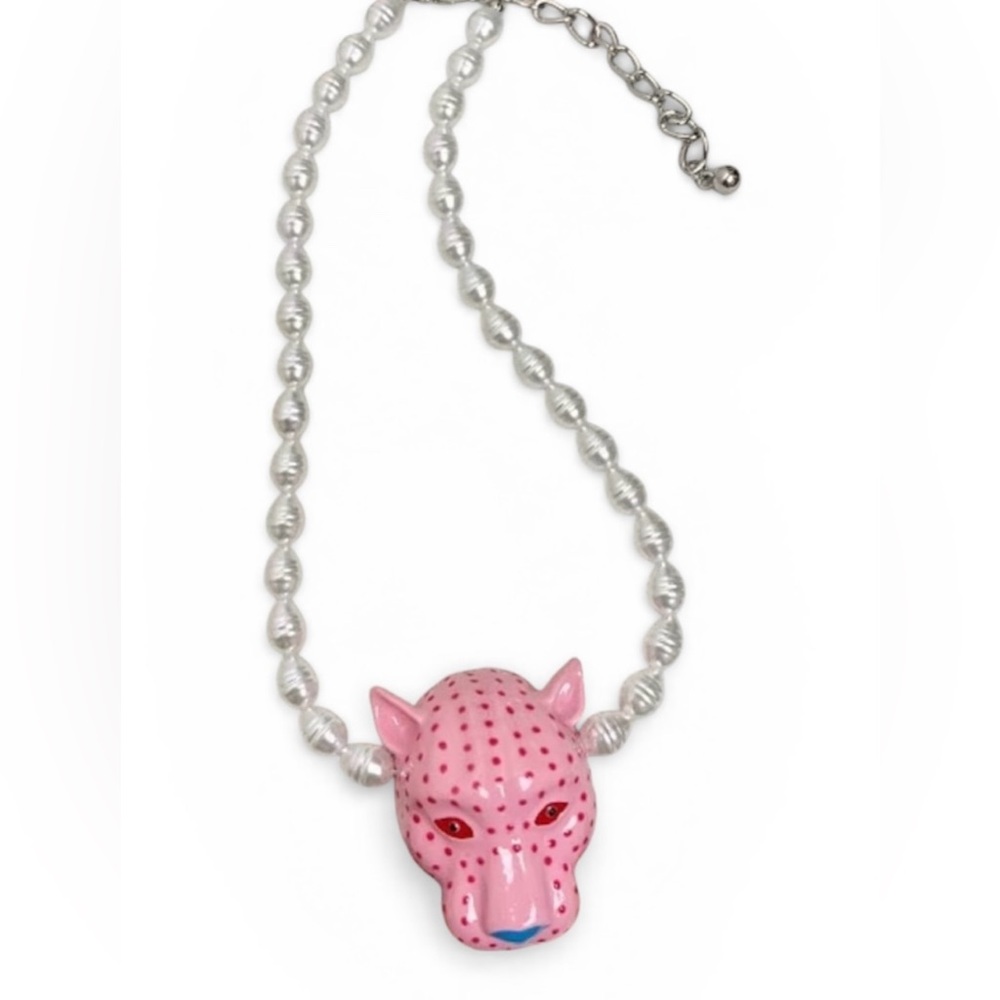 Kids Pink Animal Pendant Necklace - Brand